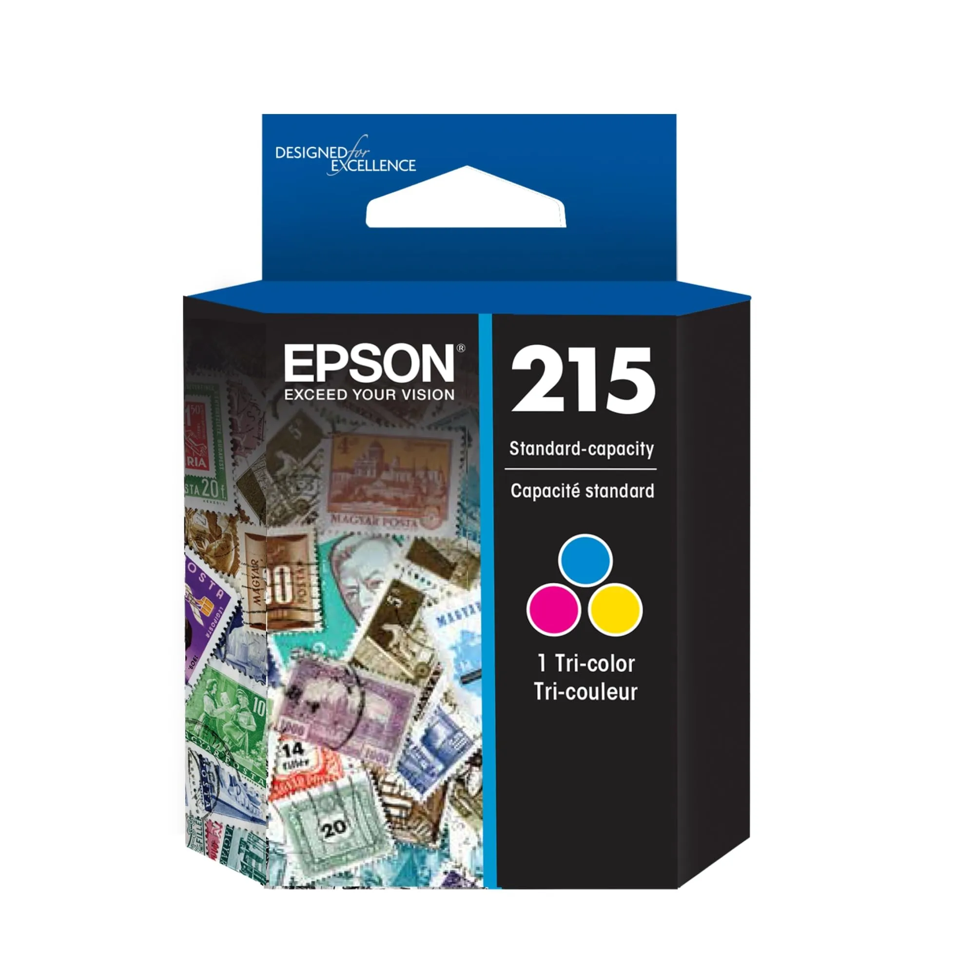 EPSON 215 Ink Standard Capacity Tricolor Cartridge (T215530-S) Works with WorkForce WF-100, WF-110, EC-110 Tri-color 1 Count (Pack of 1)