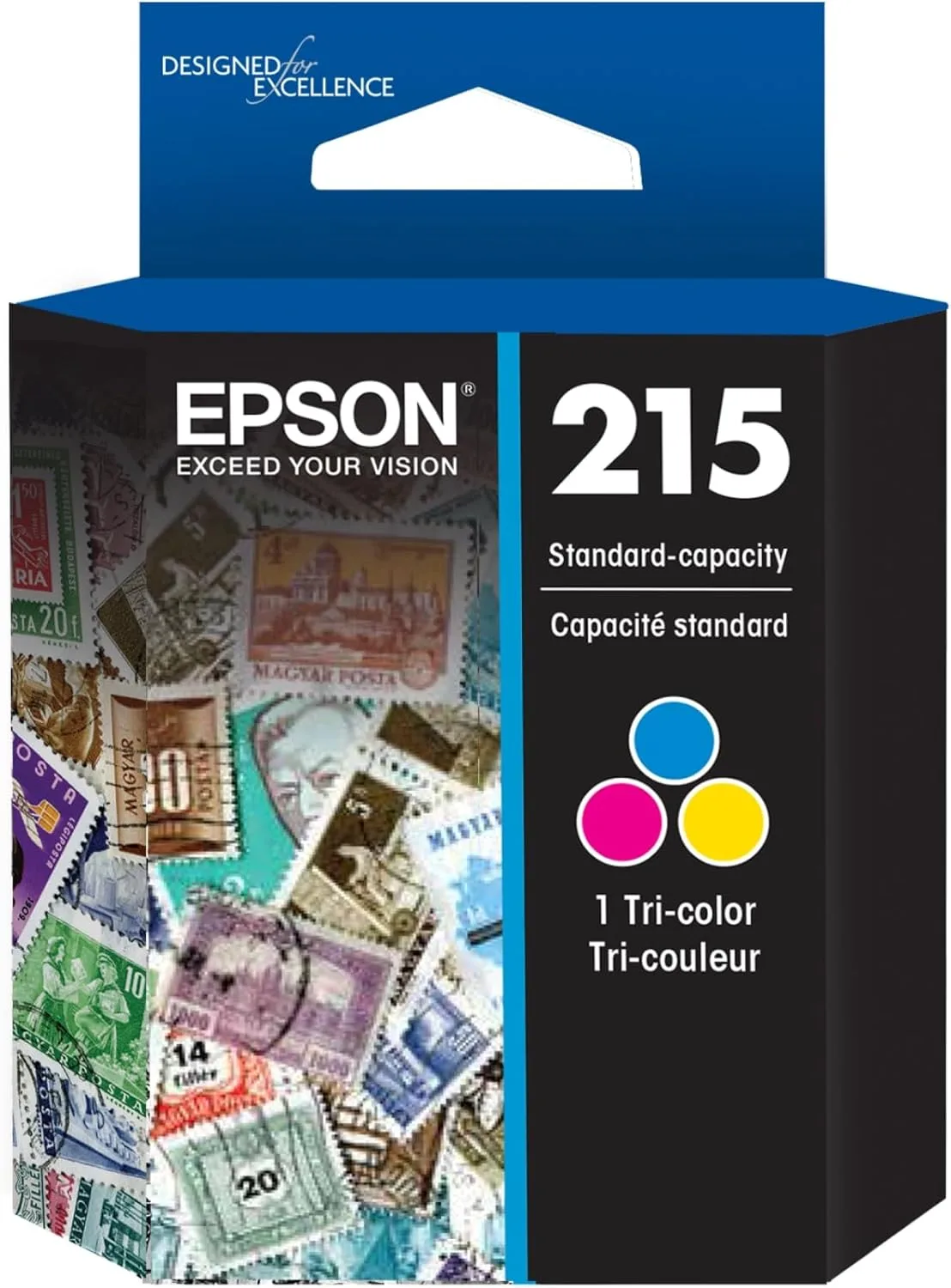 EPSON 215 Ink Standard Capacity Tricolor Cartridge (T215530-S) Works with WorkForce WF-100, WF-110, EC-110 Tri-color 1 Count (Pack of 1)