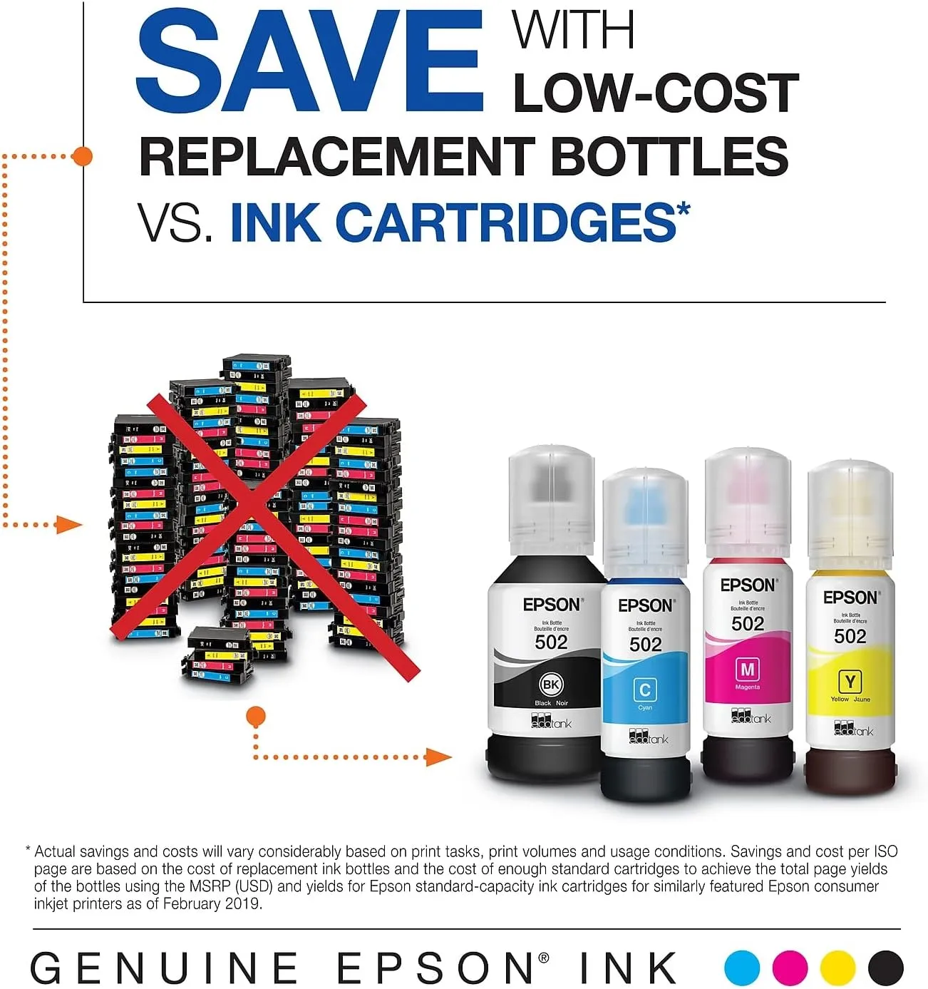 Epson 502 EcoTank Replacement Ink Bottles