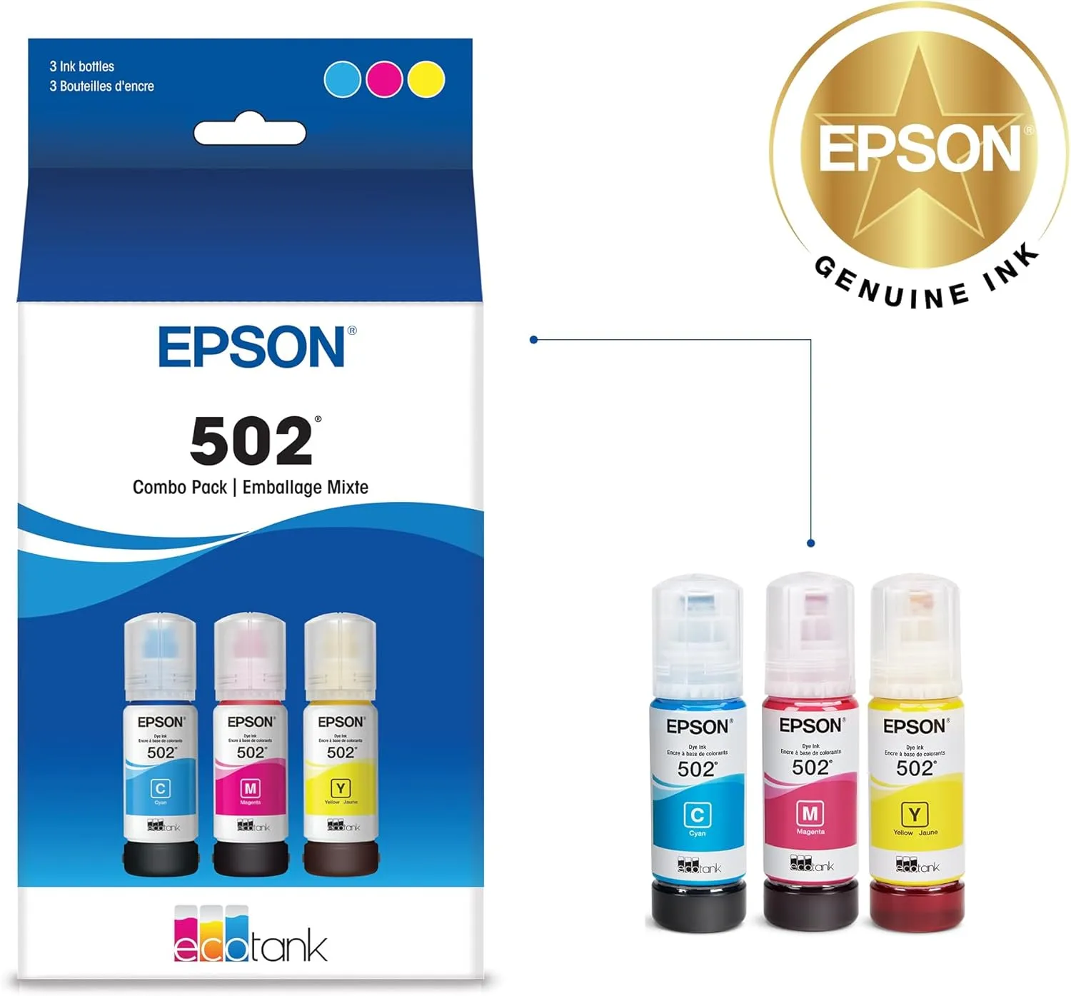 Epson 502 EcoTank Replacement Ink Bottles