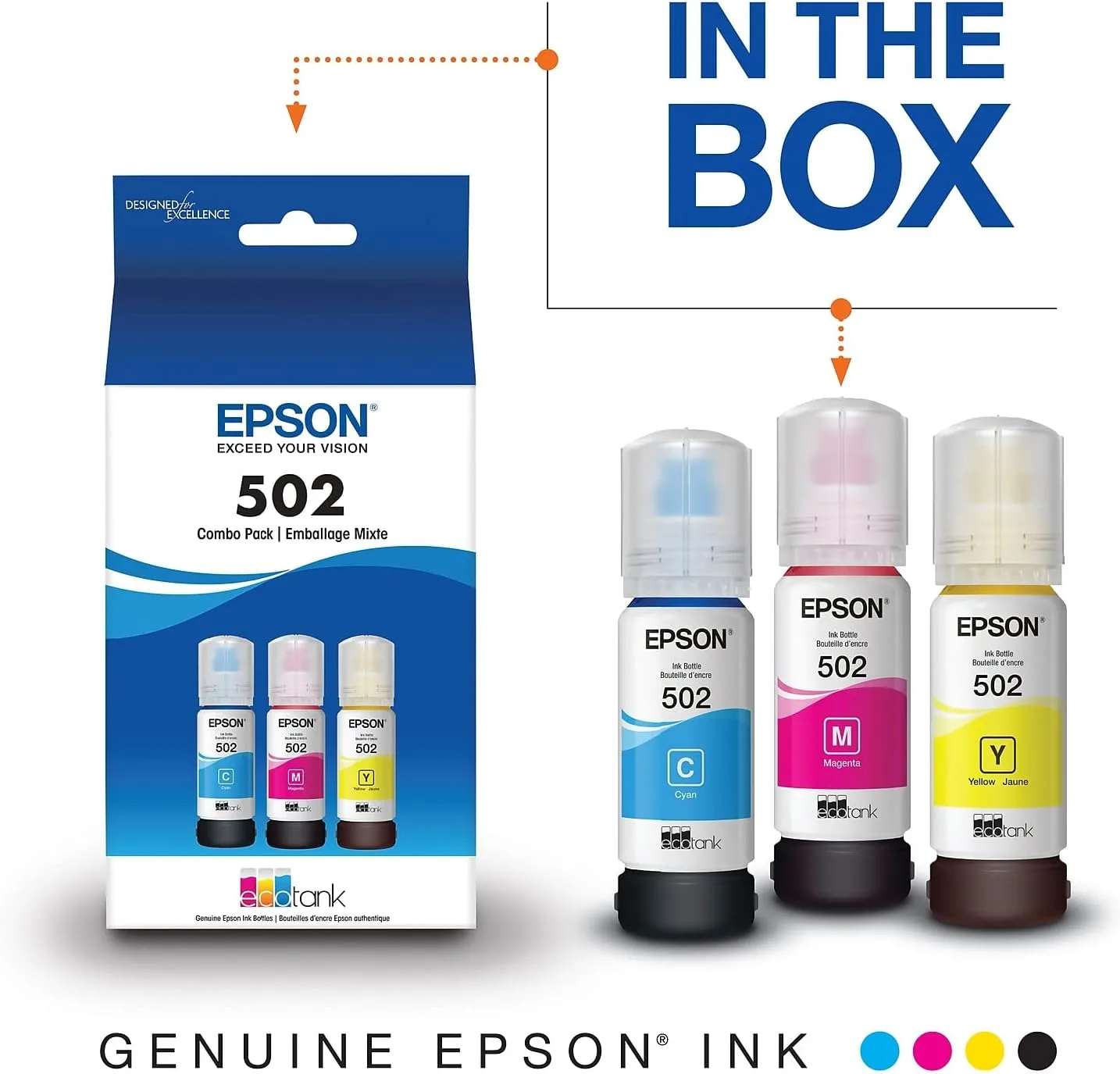 Epson 502 EcoTank Replacement Ink Bottles