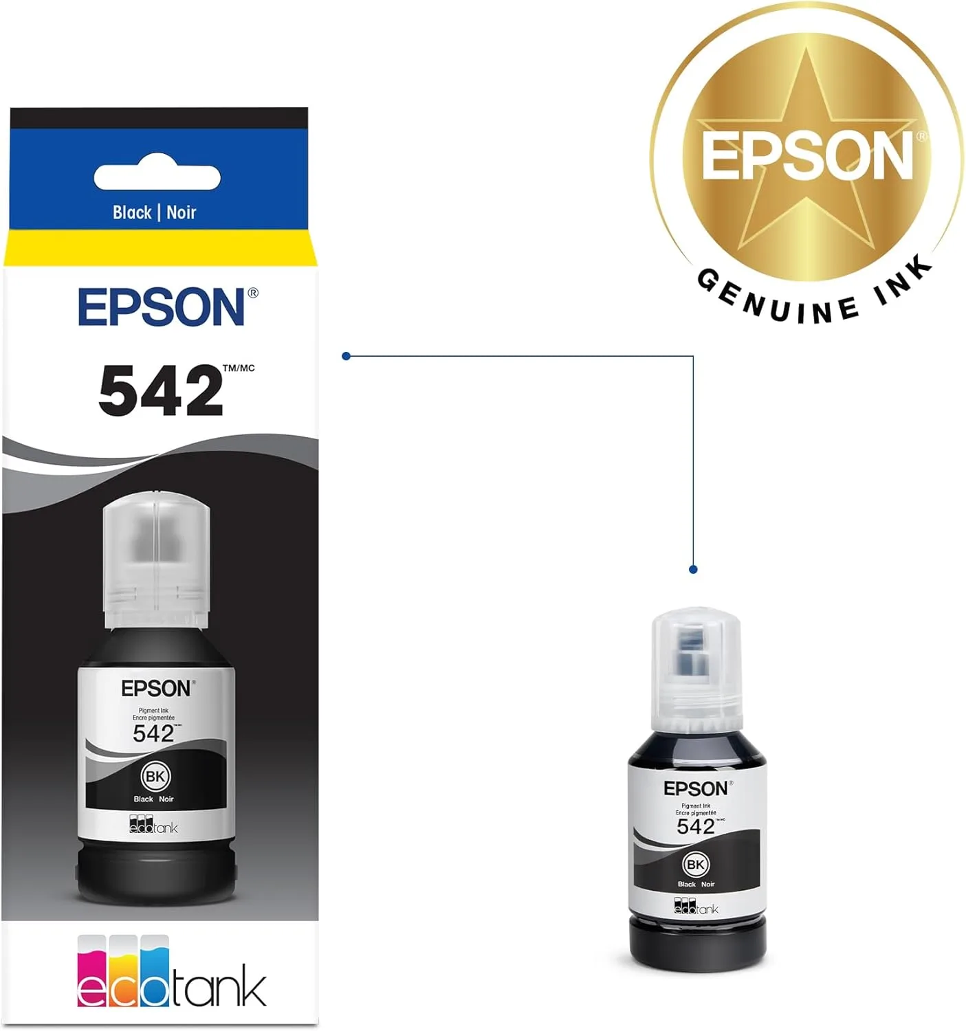EPSON 542 EcoTank Black Ink Refill Bottle (T542120-S)
