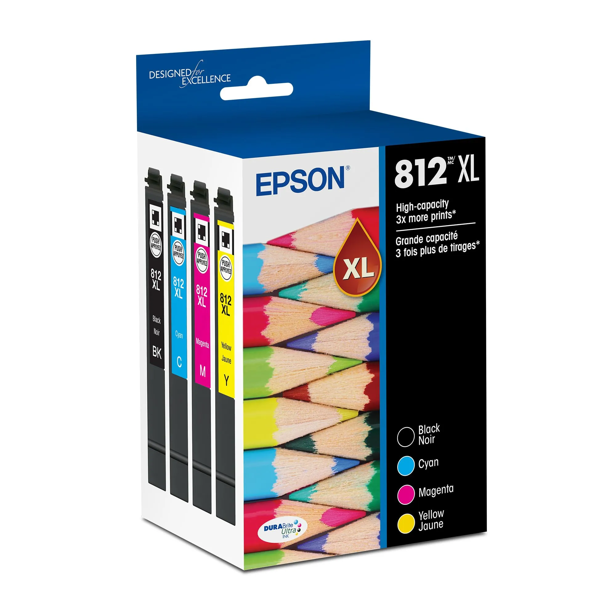 Epson 812 DURABrite Ultra Ink High Capacity Cartridge Combo Pack (T812XL-XCS)