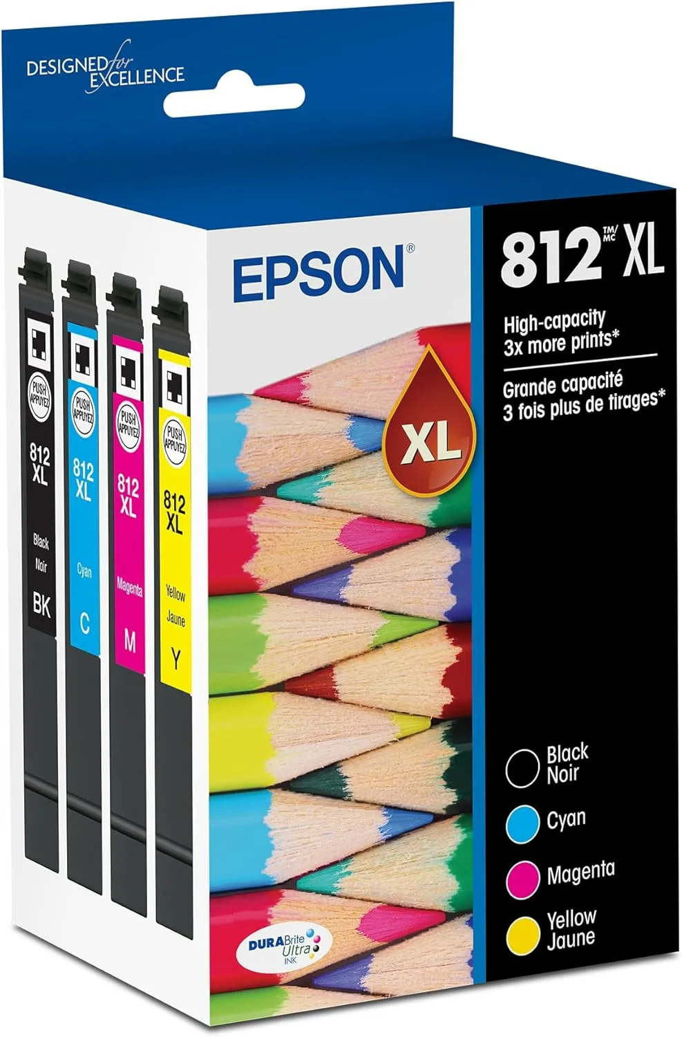 Epson 812 DURABrite Ultra Ink High Capacity Cartridge Combo Pack (T812XL-XCS)