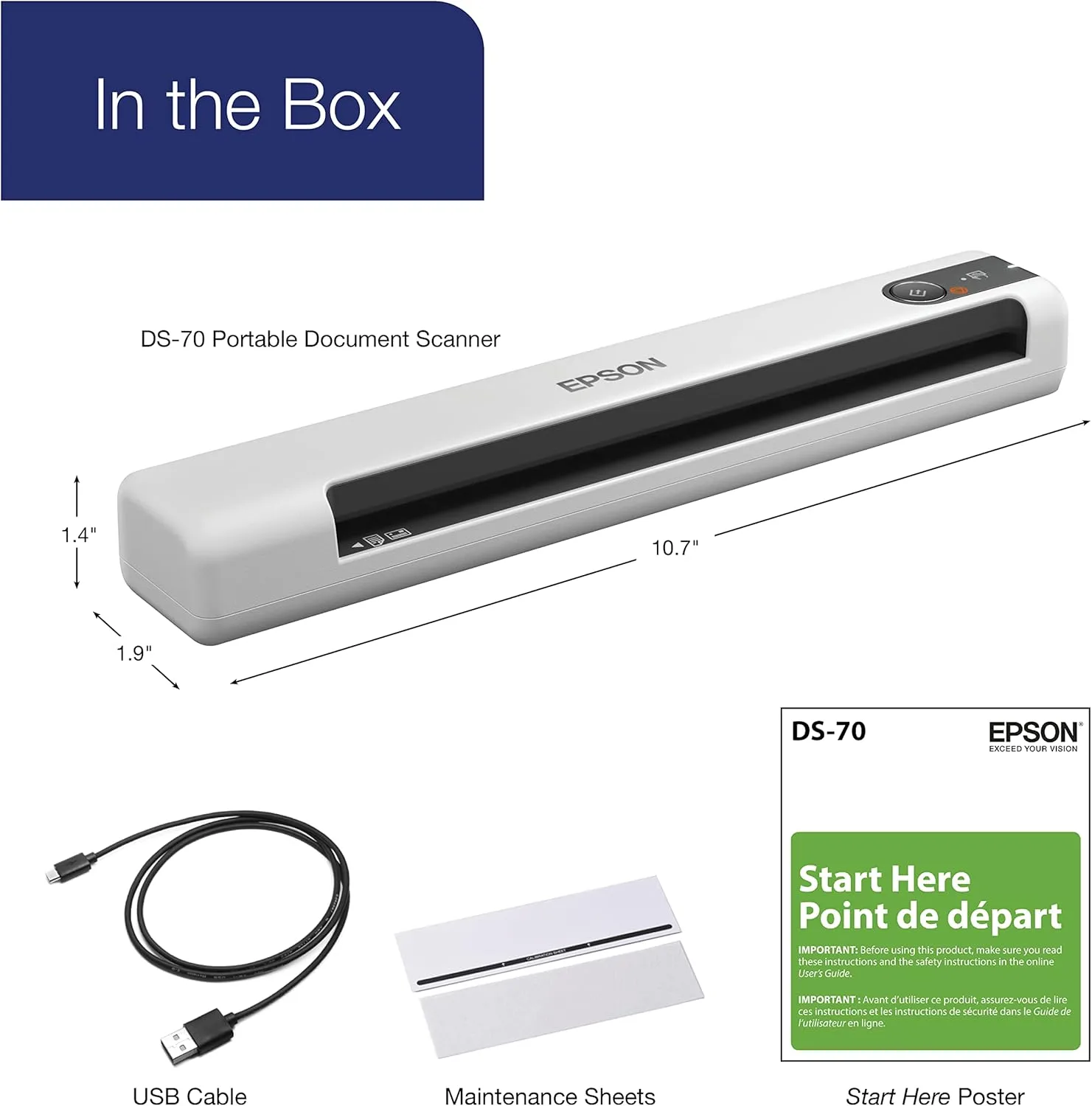 Epson DS-70 Portable Document Scanner