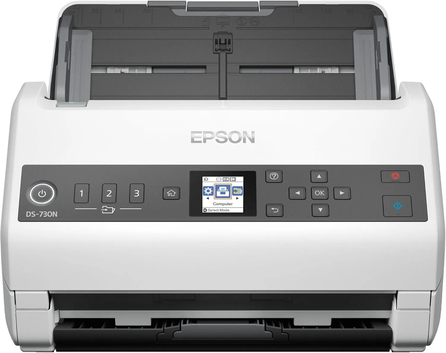 Epson DS-730N Network Color Document Scanner, 100-page ADF, Duplex Scanning