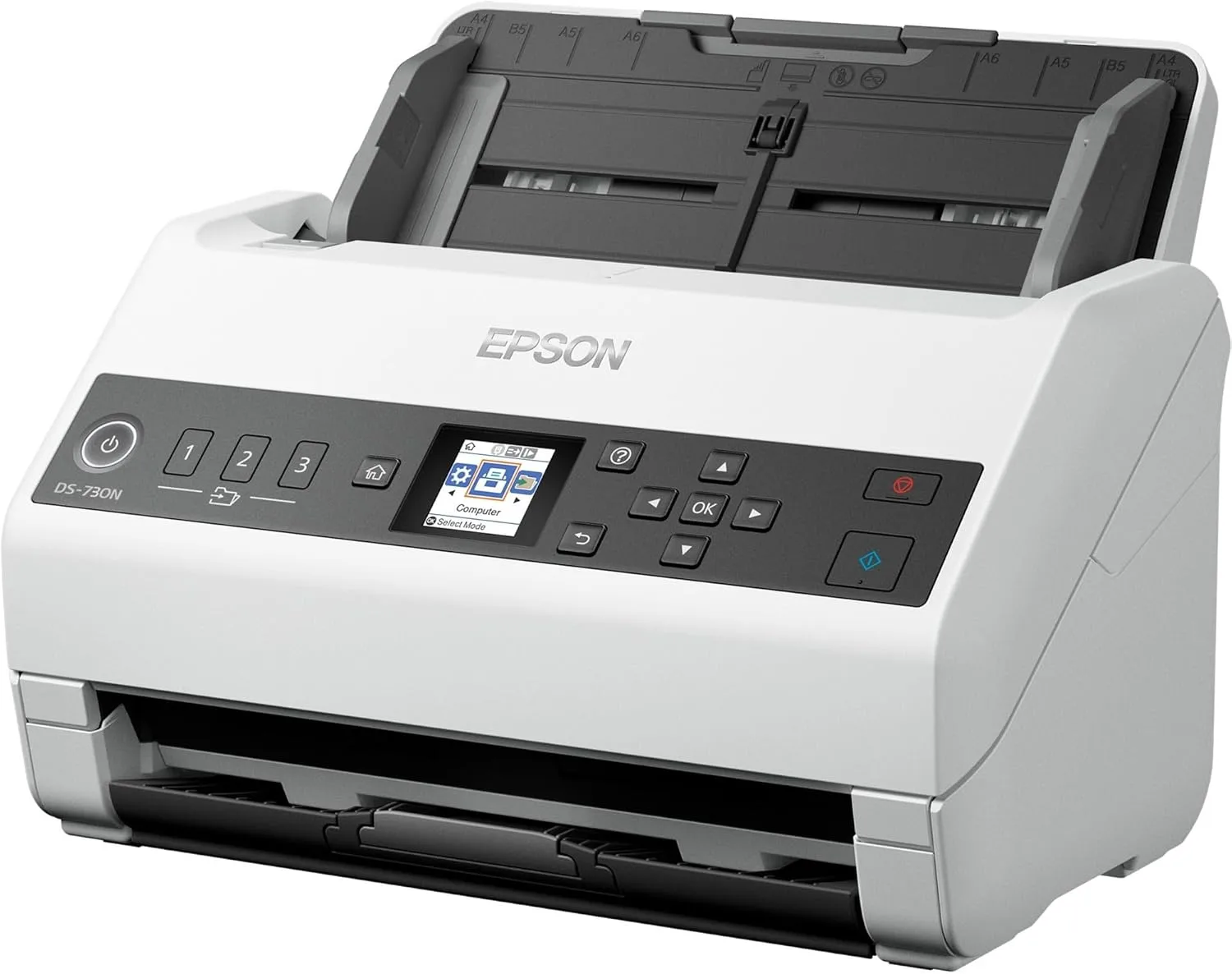 Epson DS-730N Network Color Document Scanner, 100-page ADF, Duplex Scanning