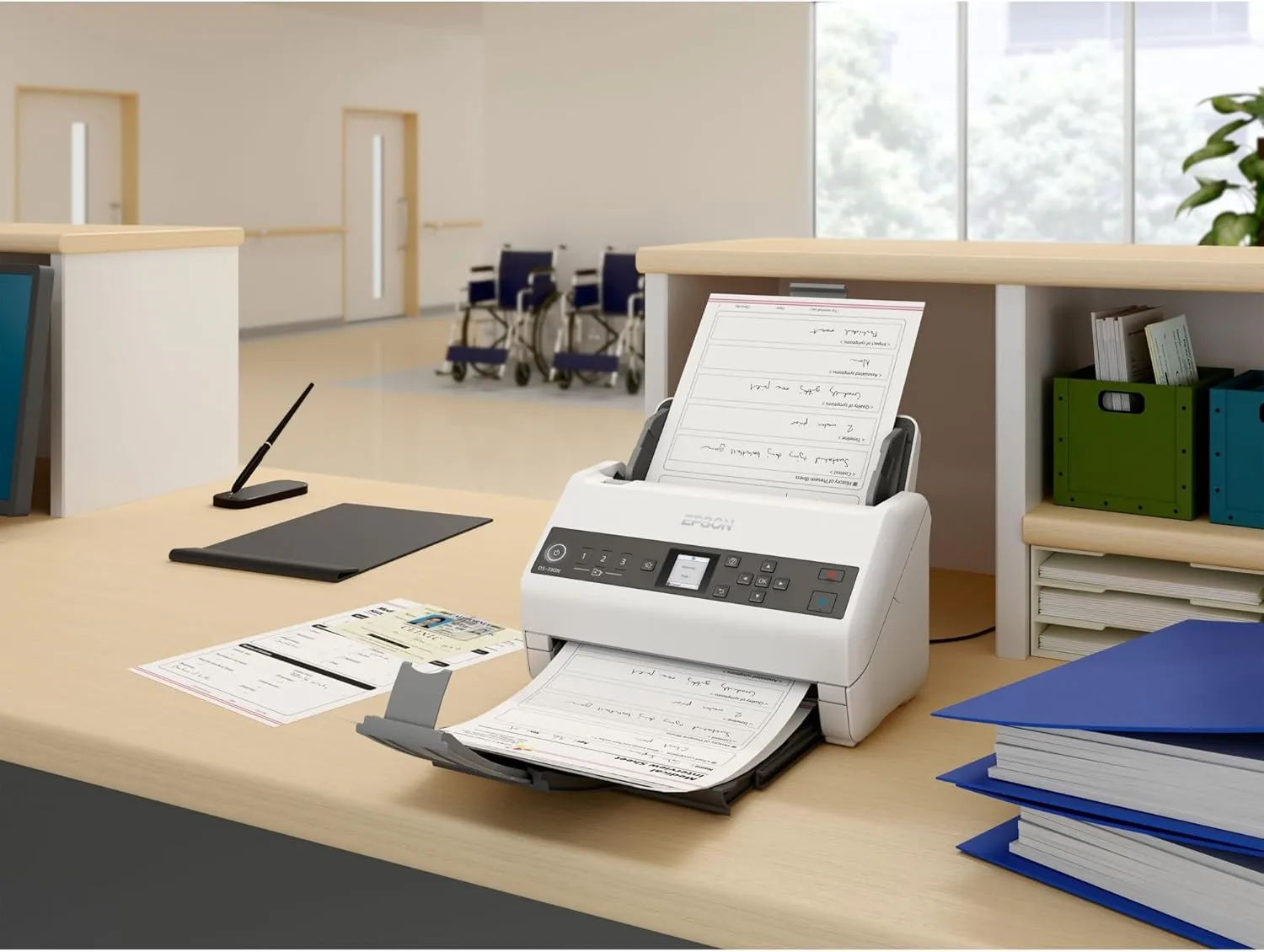 Epson DS-730N Network Color Document Scanner, 100-page ADF, Duplex Scanning
