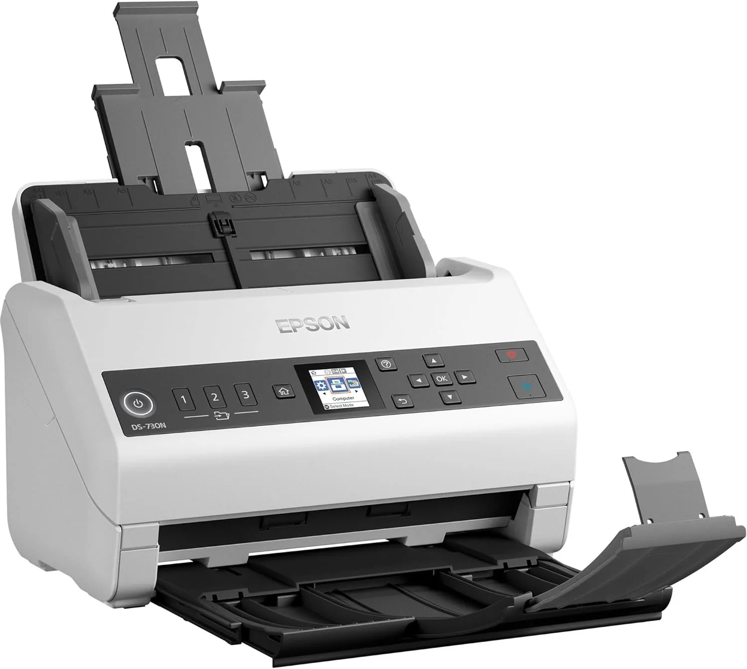 Epson DS-730N Network Color Document Scanner, 100-page ADF, Duplex Scanning