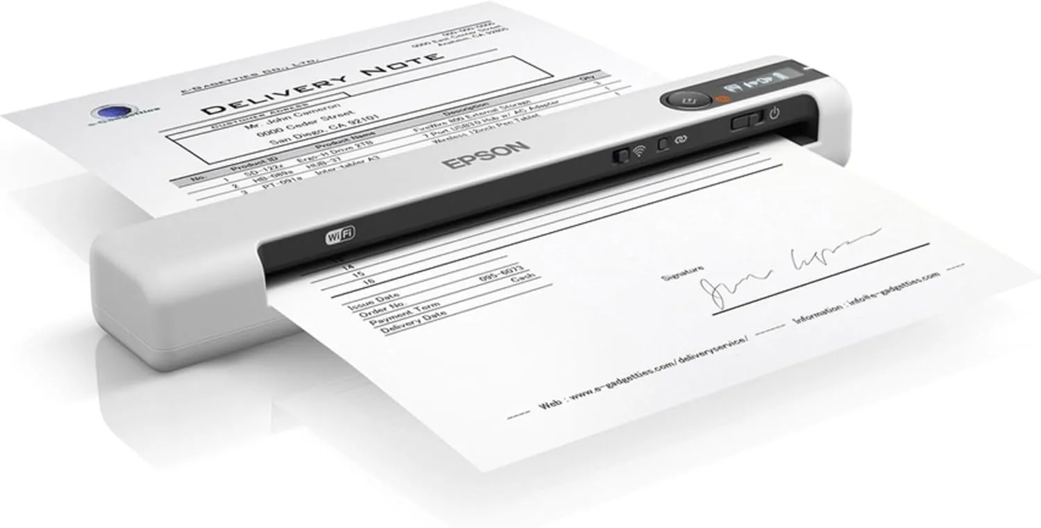 Epson DS-80W Wireless Portable Document Scanner for PC & Mac