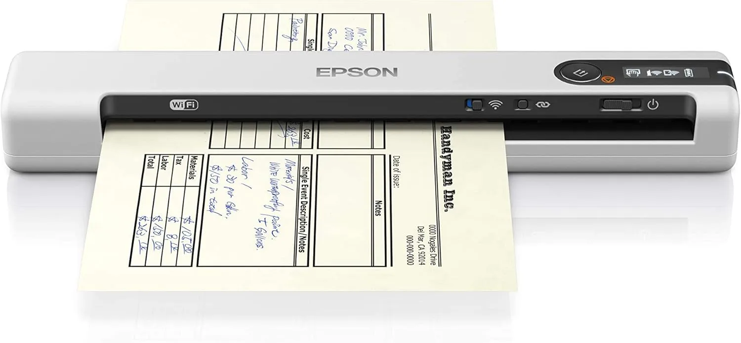 Epson DS-80W Wireless Portable Document Scanner for PC & Mac