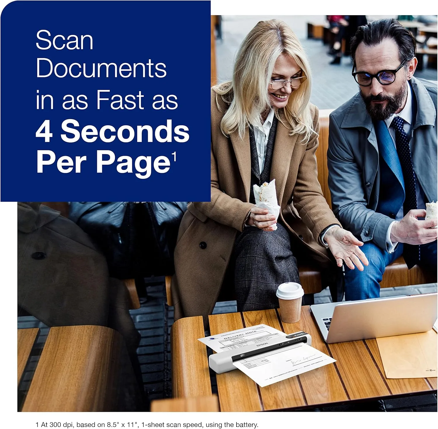 Epson DS-80W Wireless Portable Document Scanner for PC & Mac