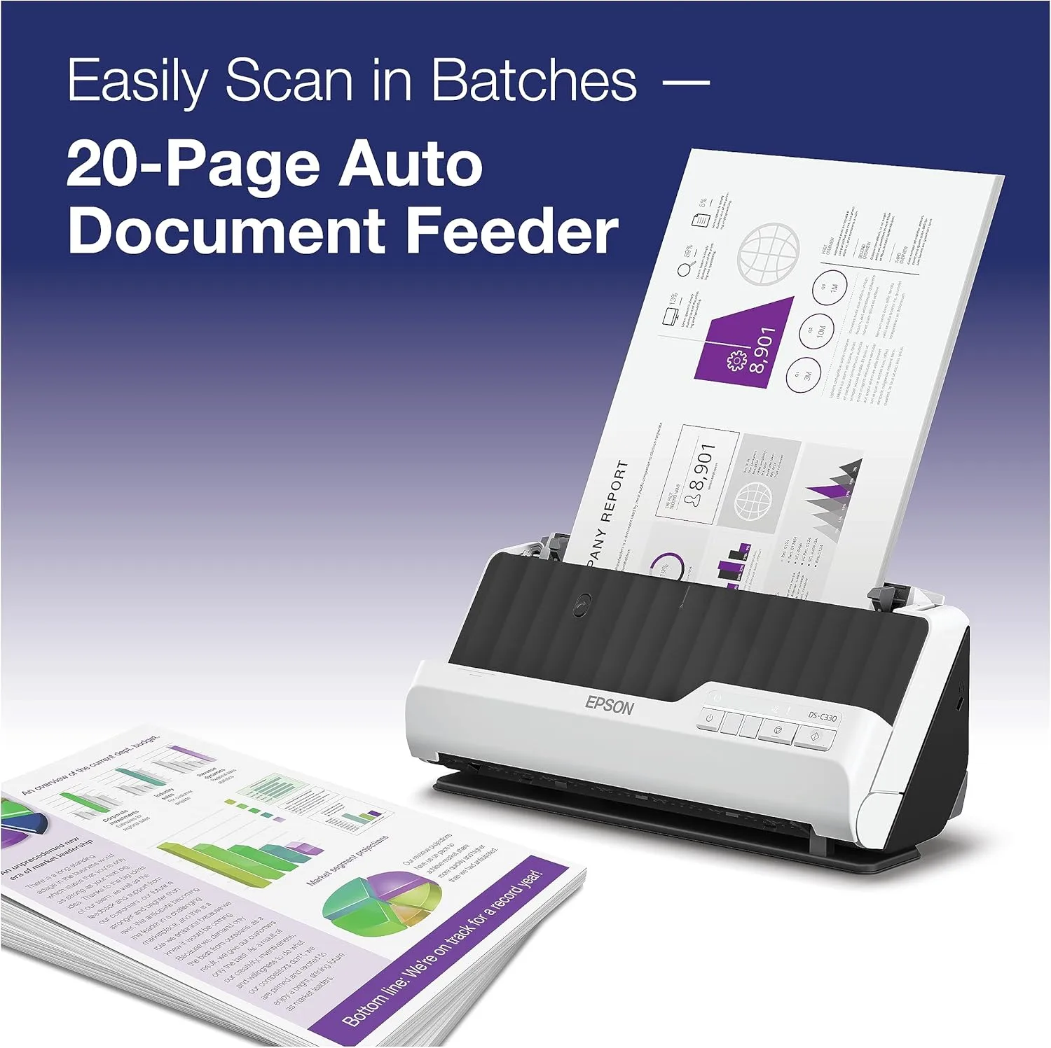 Epson DS-C330 Duplex Compact Desktop Document Scanner