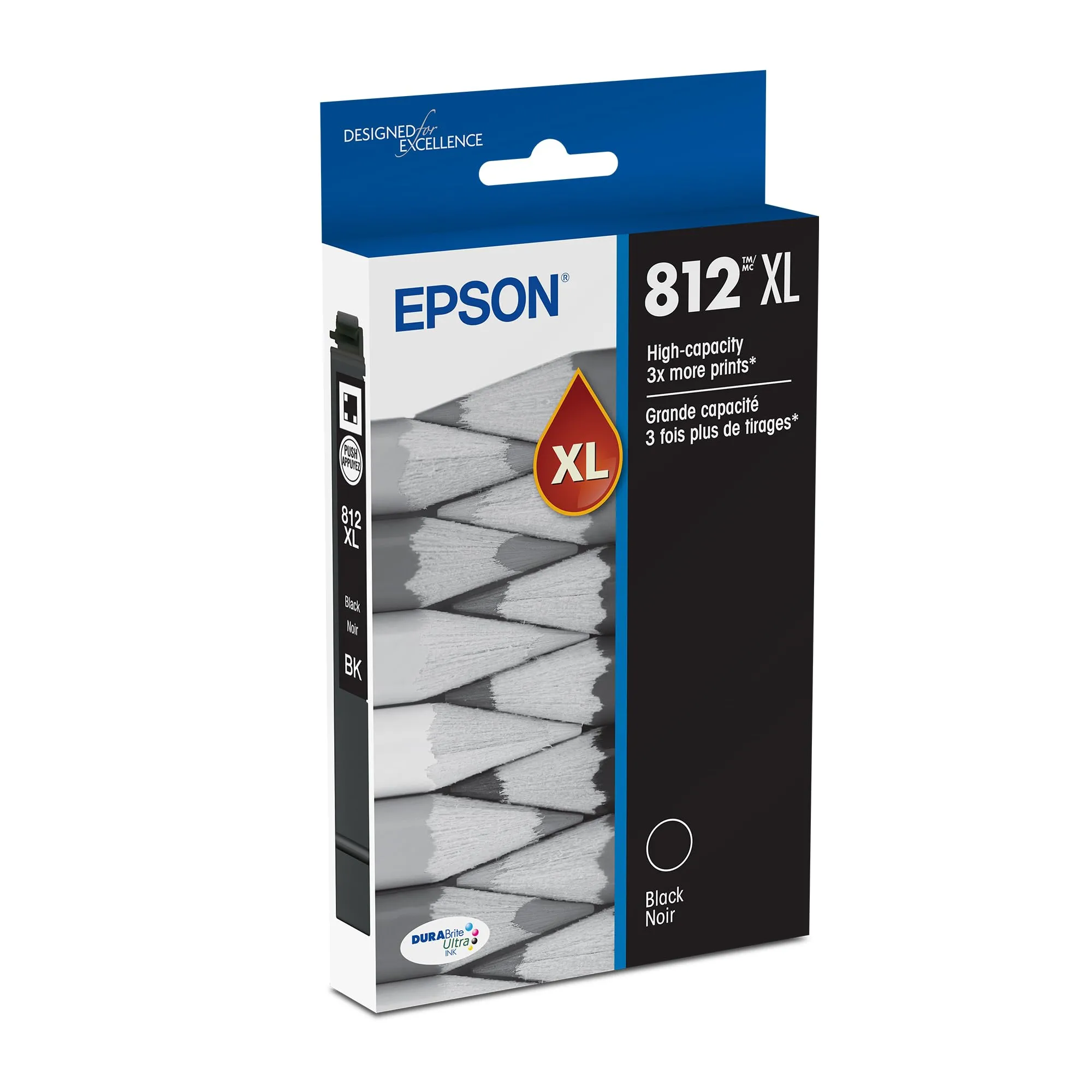 EPSON 812 DURABrite Ultra High-Capacity Black Ink Cartridge (T812XL120-S)