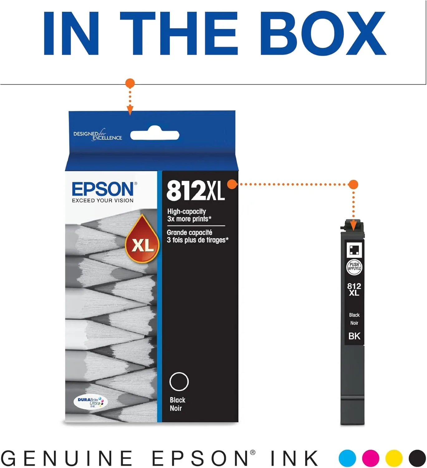 EPSON 812 DURABrite Ultra High-Capacity Black Ink Cartridge (T812XL120-S)