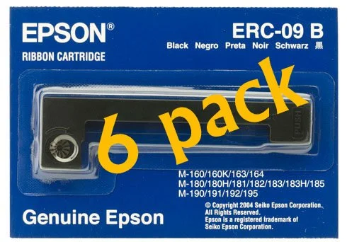 Epson ERC-09B Black Ribbon Cassette for M-160 Series (1 Pack)