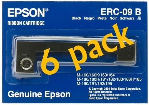 Epson ERC-09B Black Ribbon Cassette for M-160 Series (1 Pack)