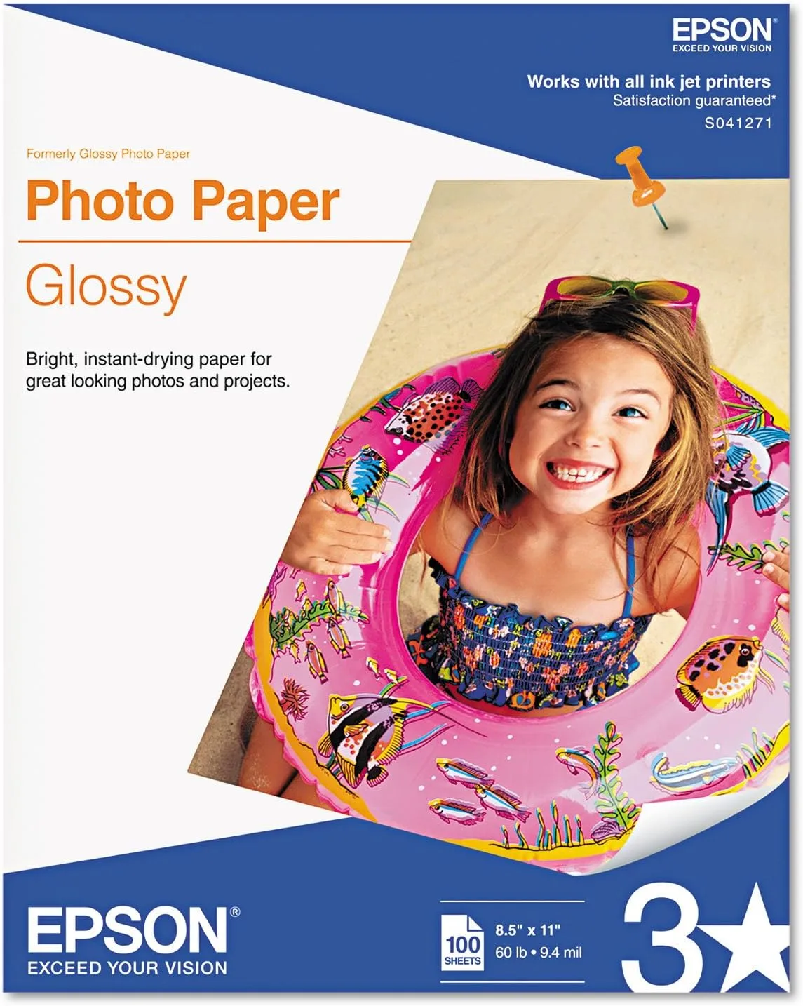 Epson S041156 Glossy Photo Paper, 11 x 17 (20 Sheets)