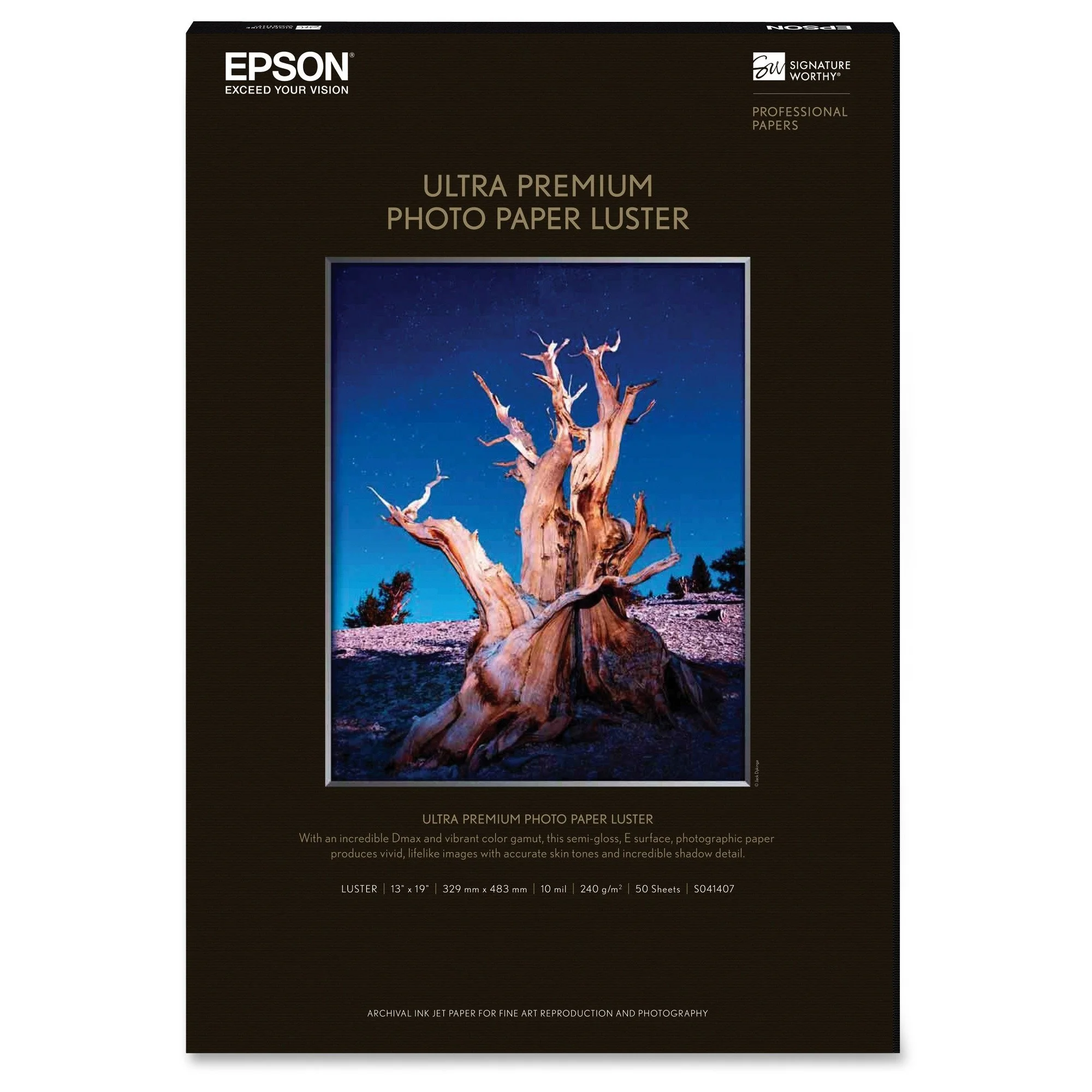 Epson Ultra Premium Photo Paper LUSTER (13x19 Inches, 50 Sheets)