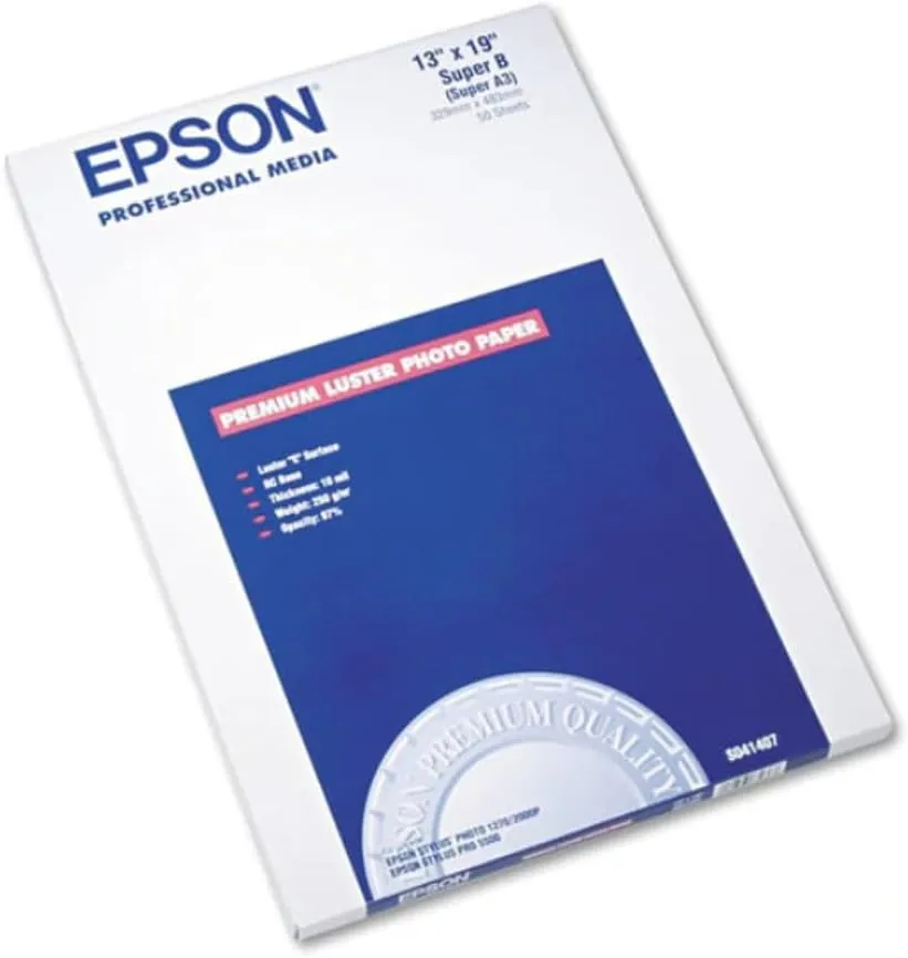 Epson Ultra Premium Photo Paper LUSTER (13x19 Inches, 50 Sheets)