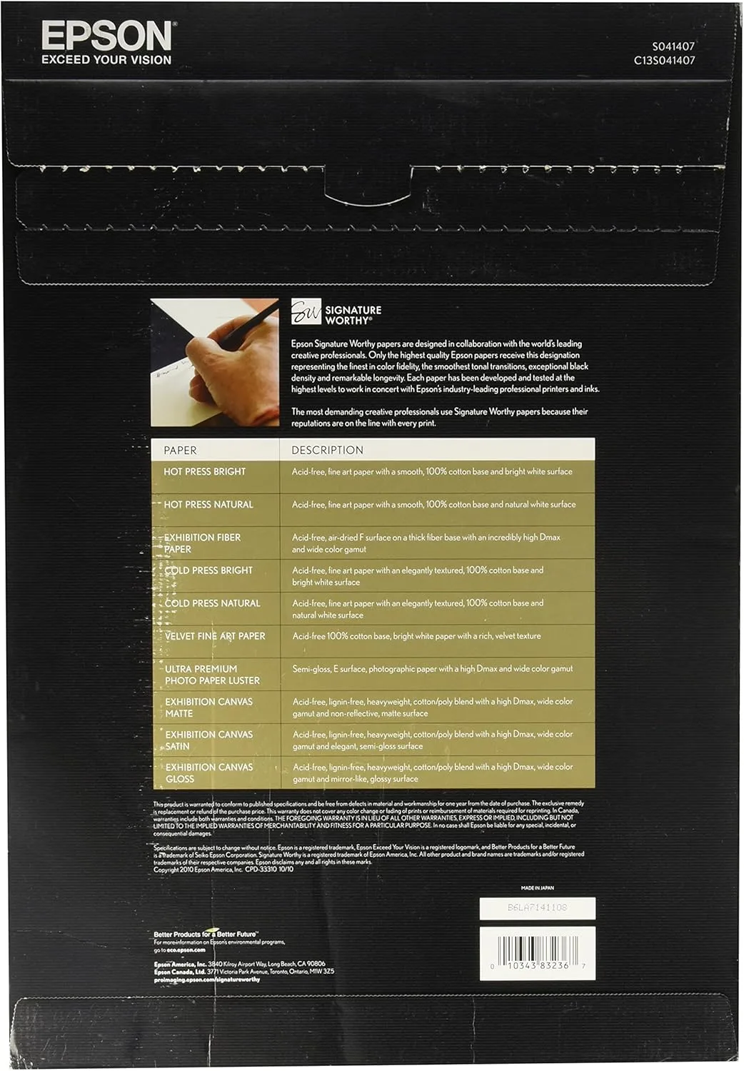 Epson Ultra Premium Photo Paper LUSTER (13x19 Inches, 50 Sheets)