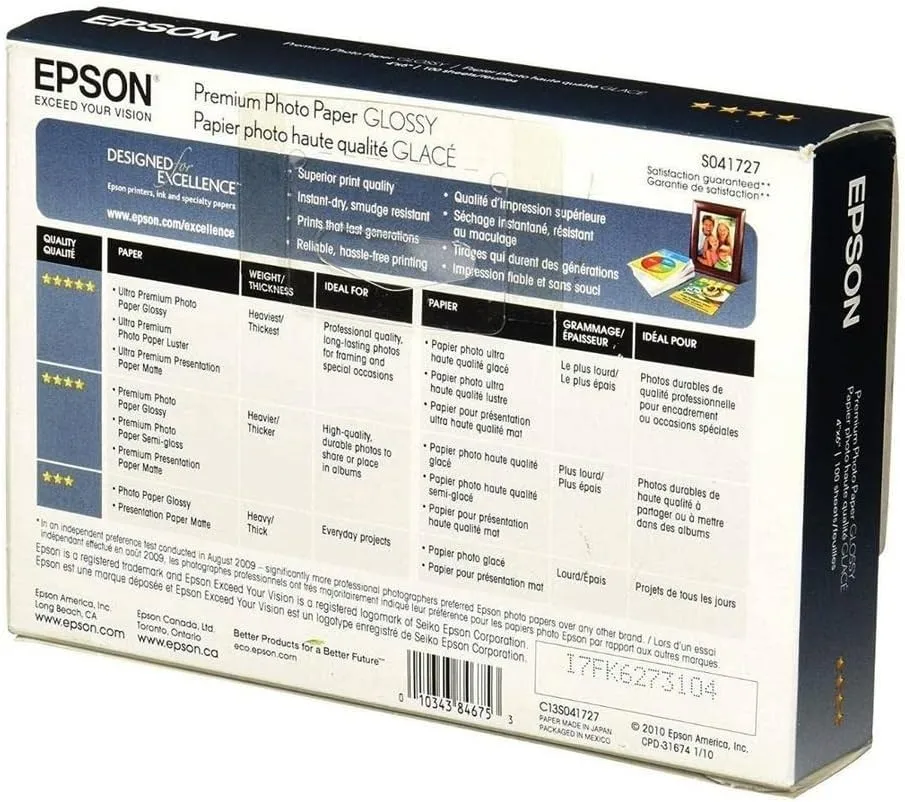 EPSON Premium Glossy Photo Paper