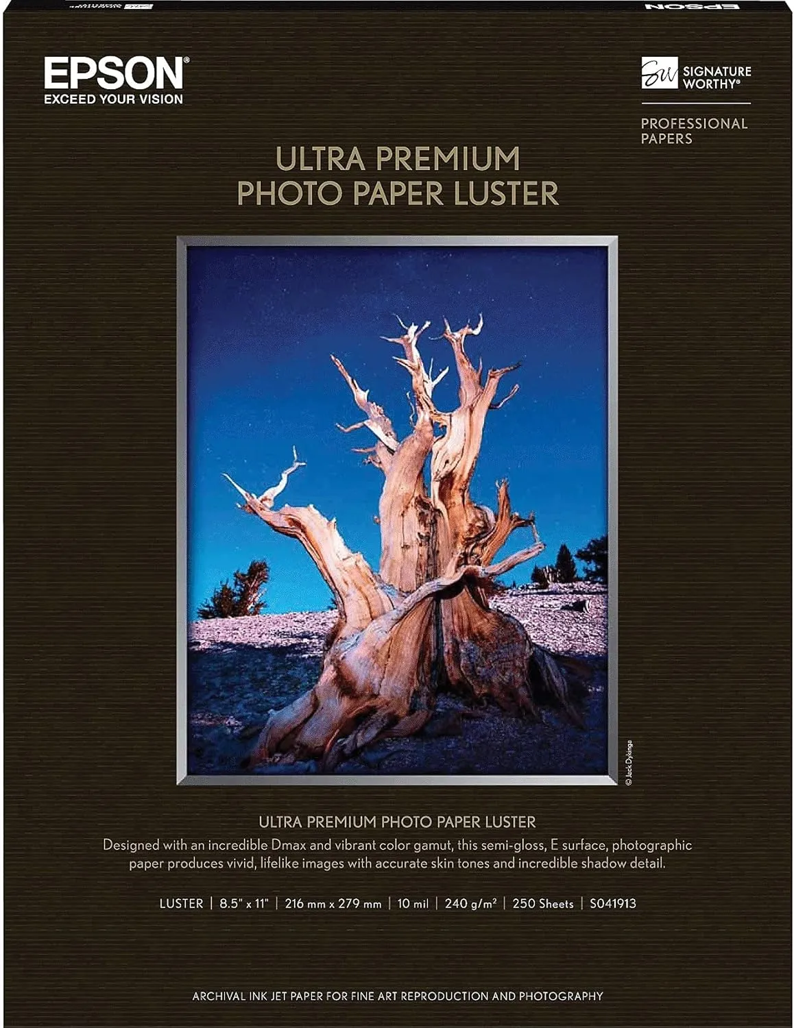 Epson Premium Luster Photo Paper 8.5 x 11 - 250 Sheets