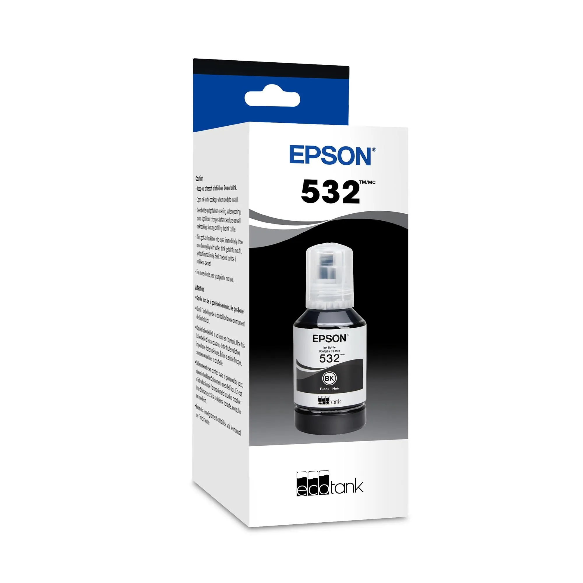 EPSON 532 EcoTank Black High-Yield Ink Bottle, T532120-S