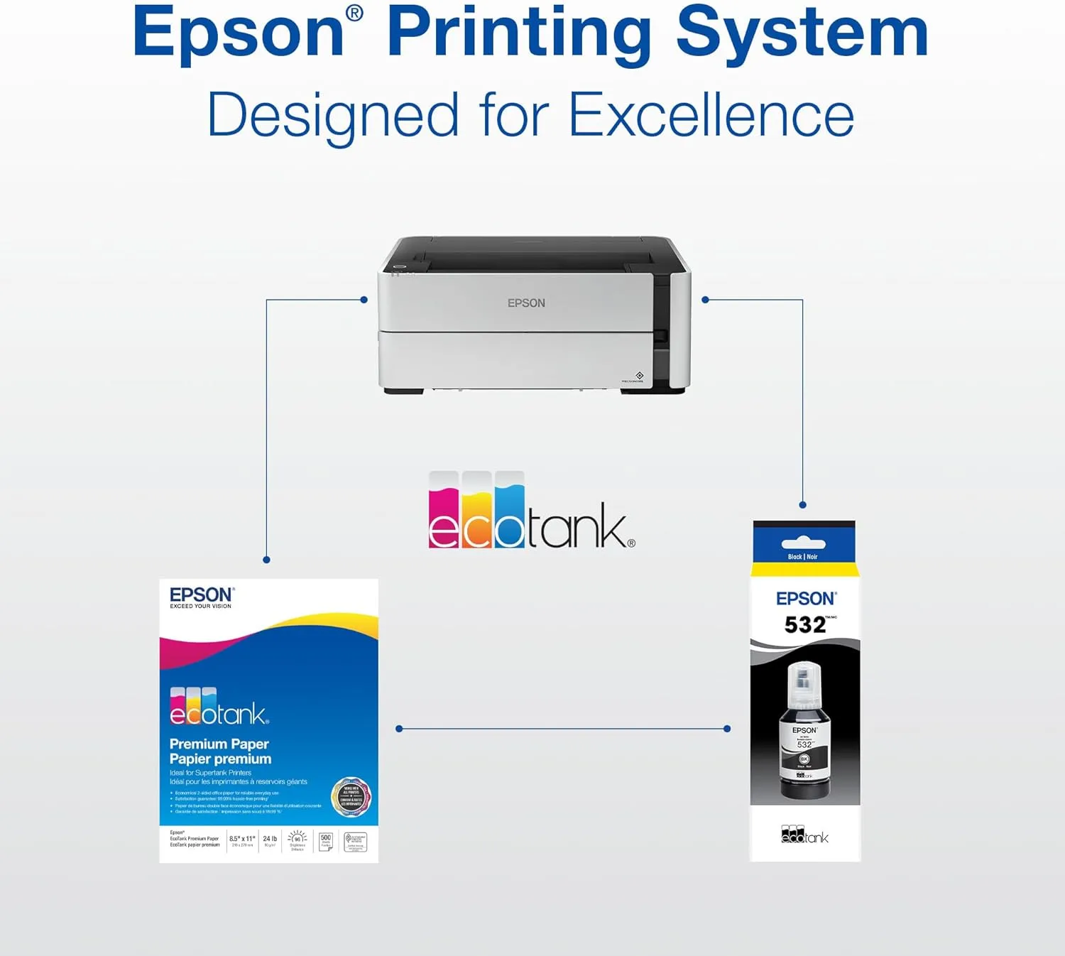EPSON 532 EcoTank Black High-Yield Ink Bottle, T532120-S