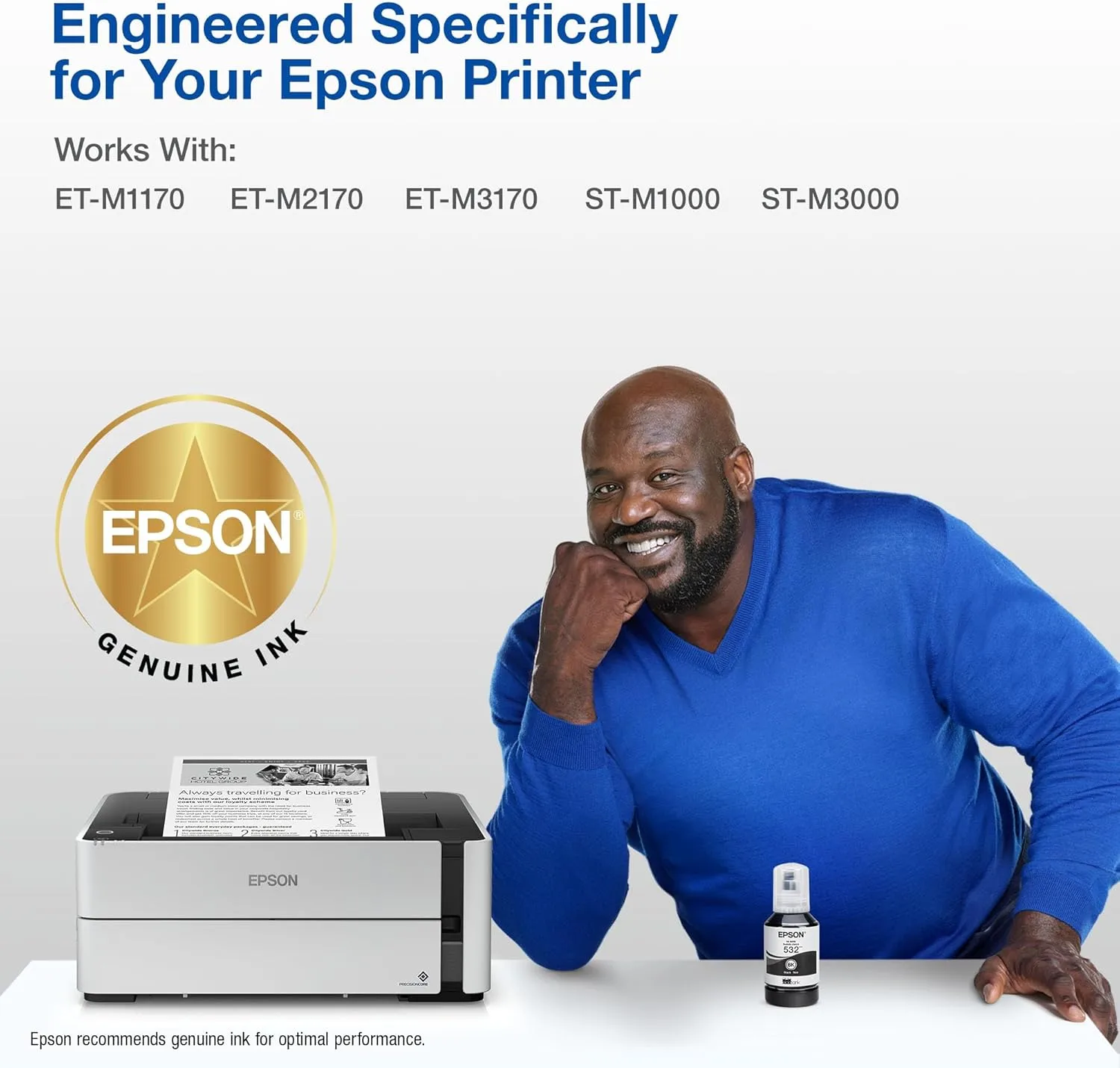 EPSON 532 EcoTank Black High-Yield Ink Bottle, T532120-S