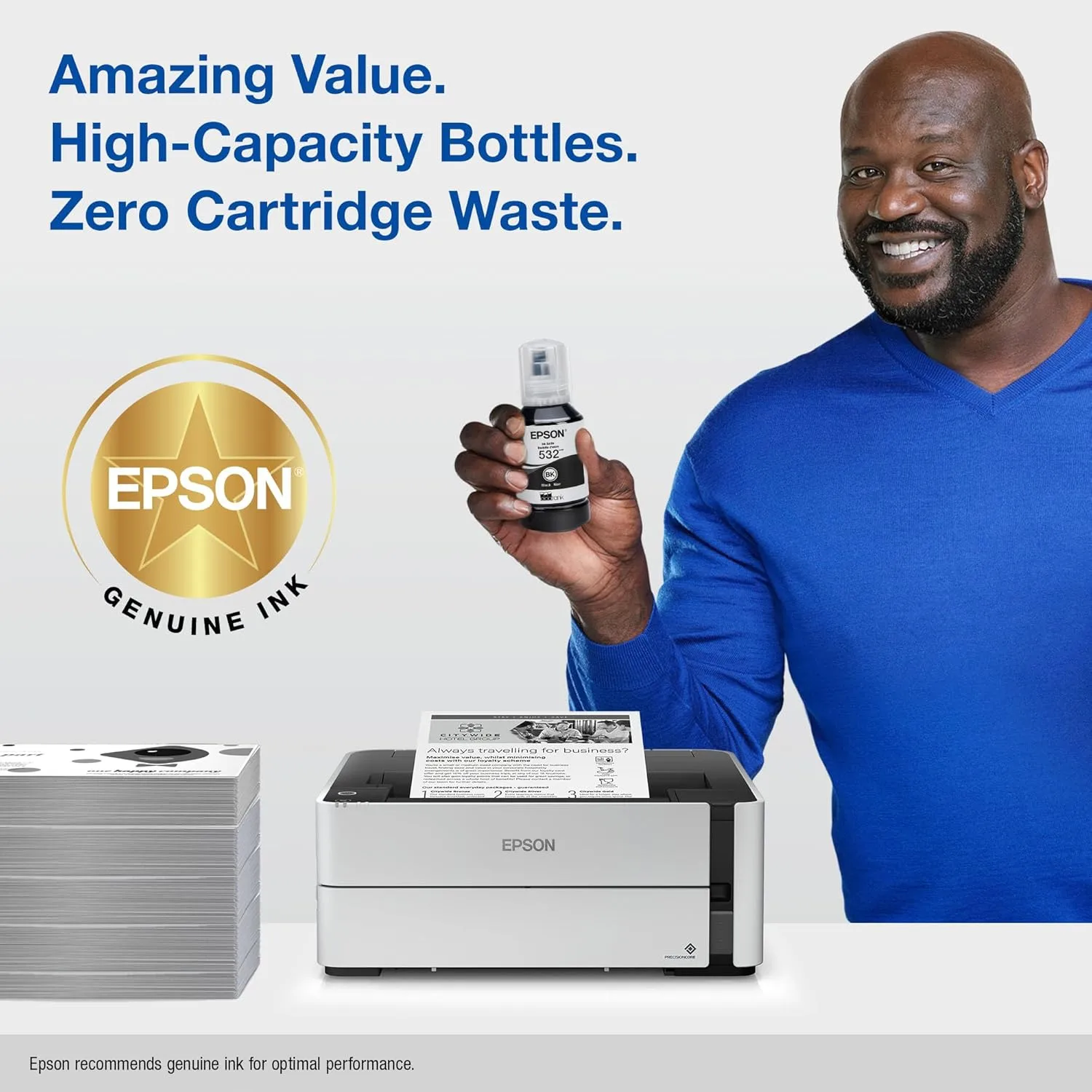 EPSON 532 EcoTank Black High-Yield Ink Bottle, T532120-S