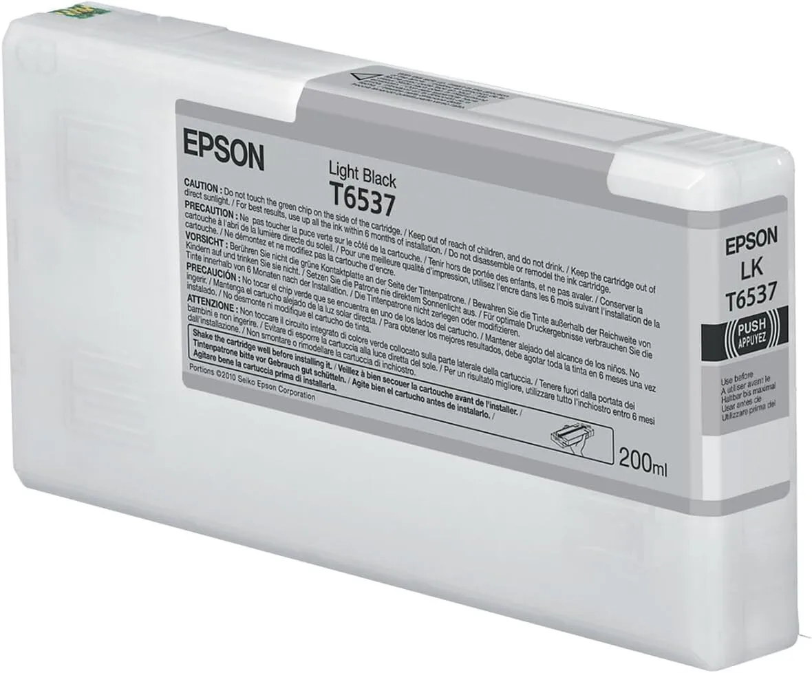 Epson T653700 Light Black UltraChrome HDR Ink Cartridge (200 ml)