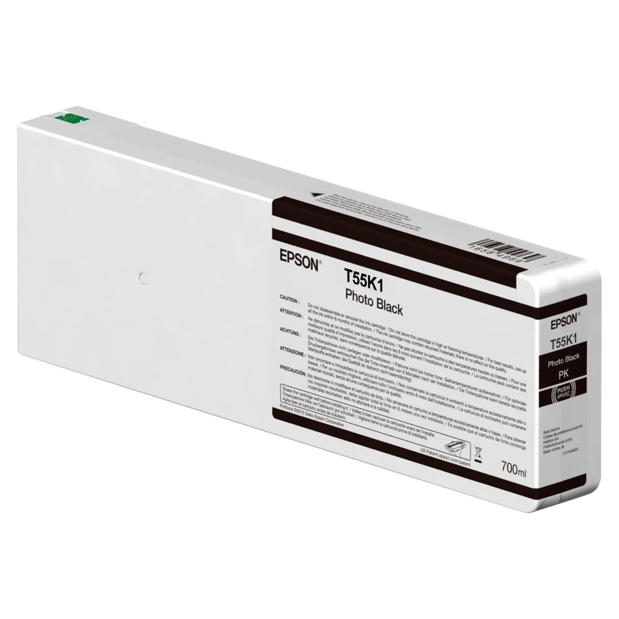 Epson T55K1 Tracer Ink Cartridge for SureColor SC-P6000 P7000 P8000 P9000 Photo Black 700 ml (Replaces T8041)