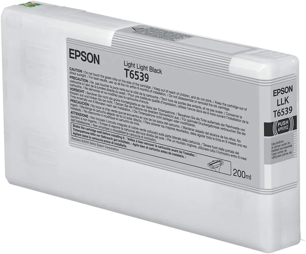 Epson UltraChrome HDR Ink Cartridge - 200ml Light Light Black (T653900)