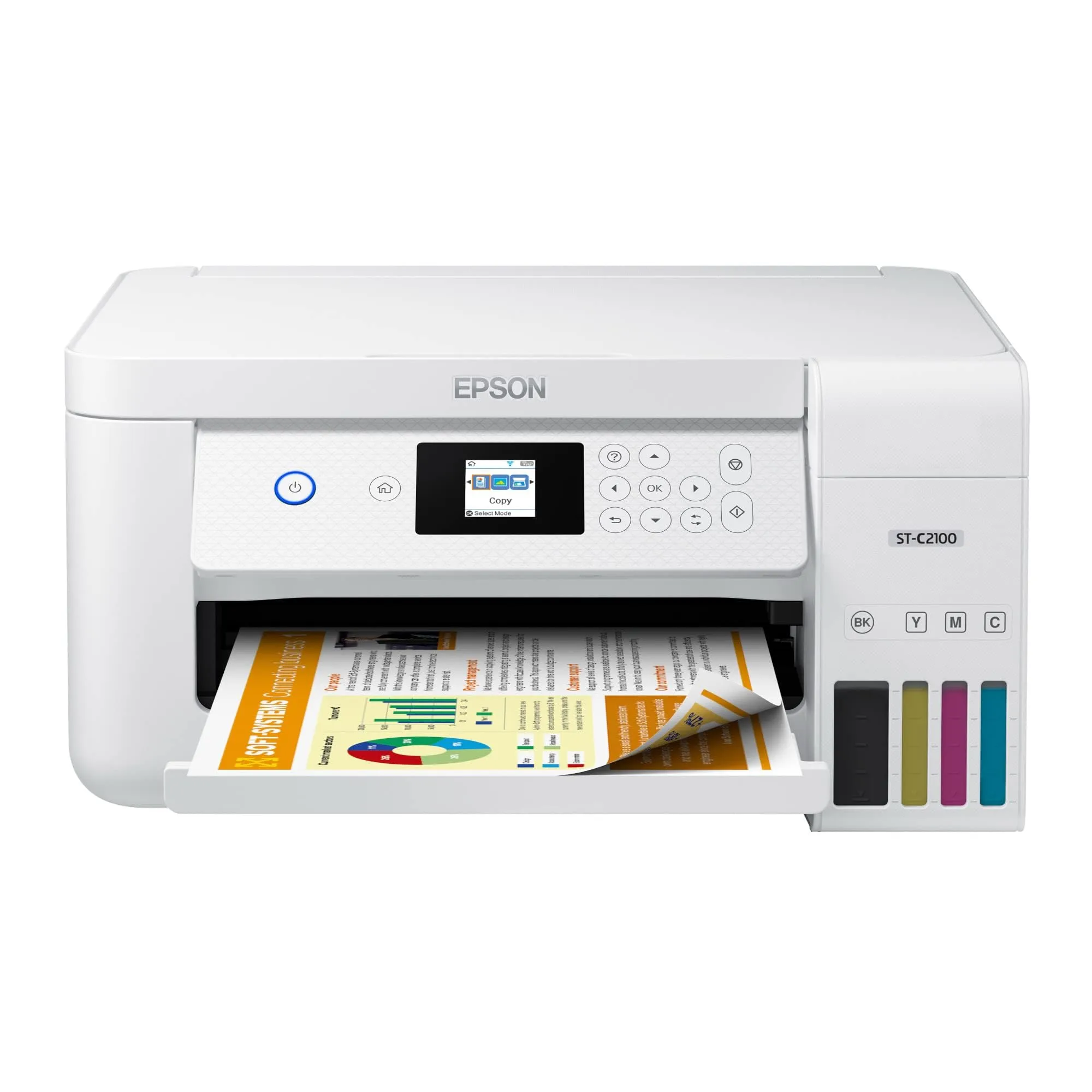 Epson Workforce ST-C2100 Wireless Inkjet Multifunction Printer - Color