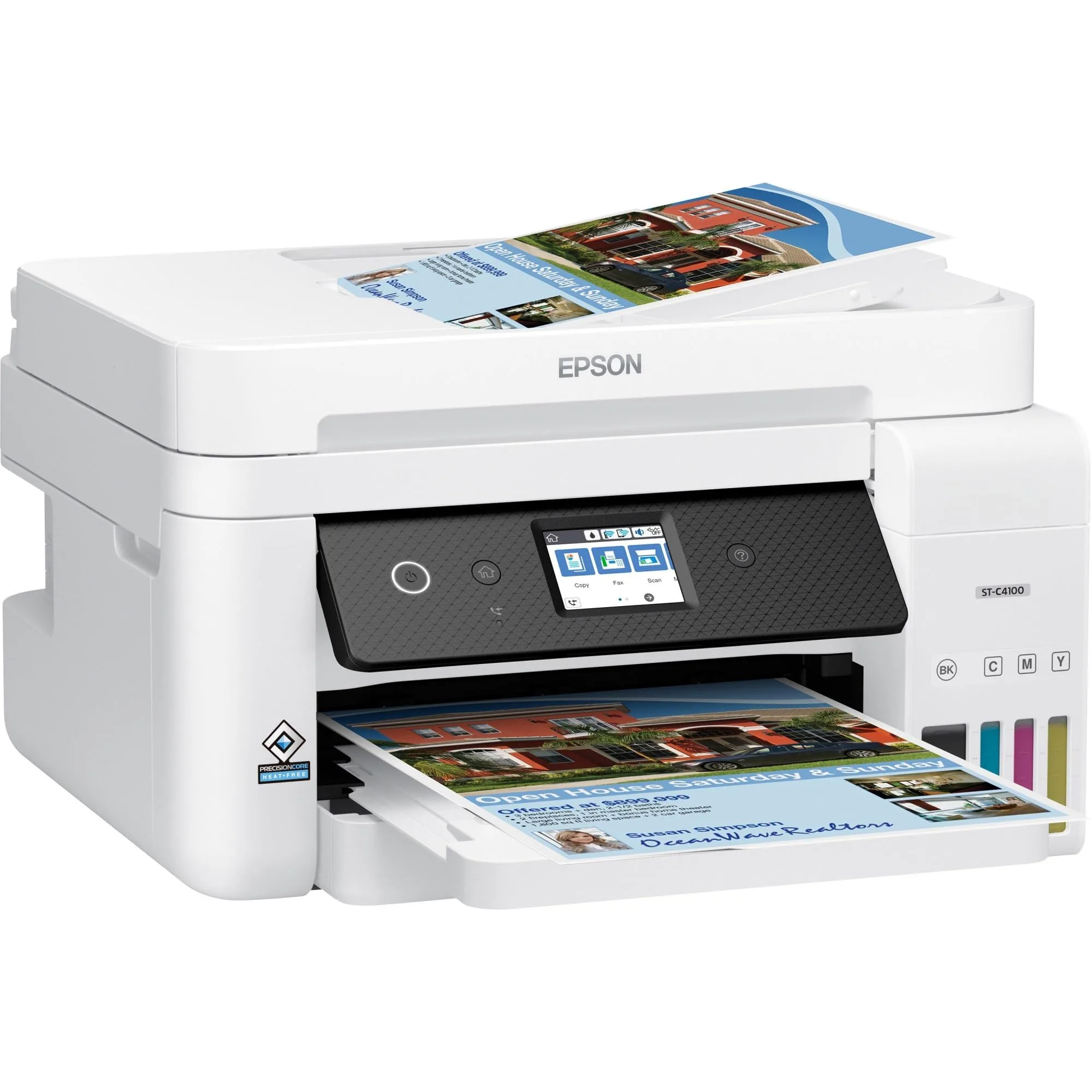 Epson Workforce ST-C4100 Wireless Inkjet Multifunction Printer - Color
