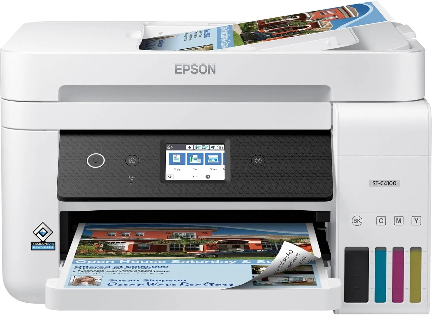 Epson Workforce ST-C4100 Wireless Inkjet Multifunction Printer - Color