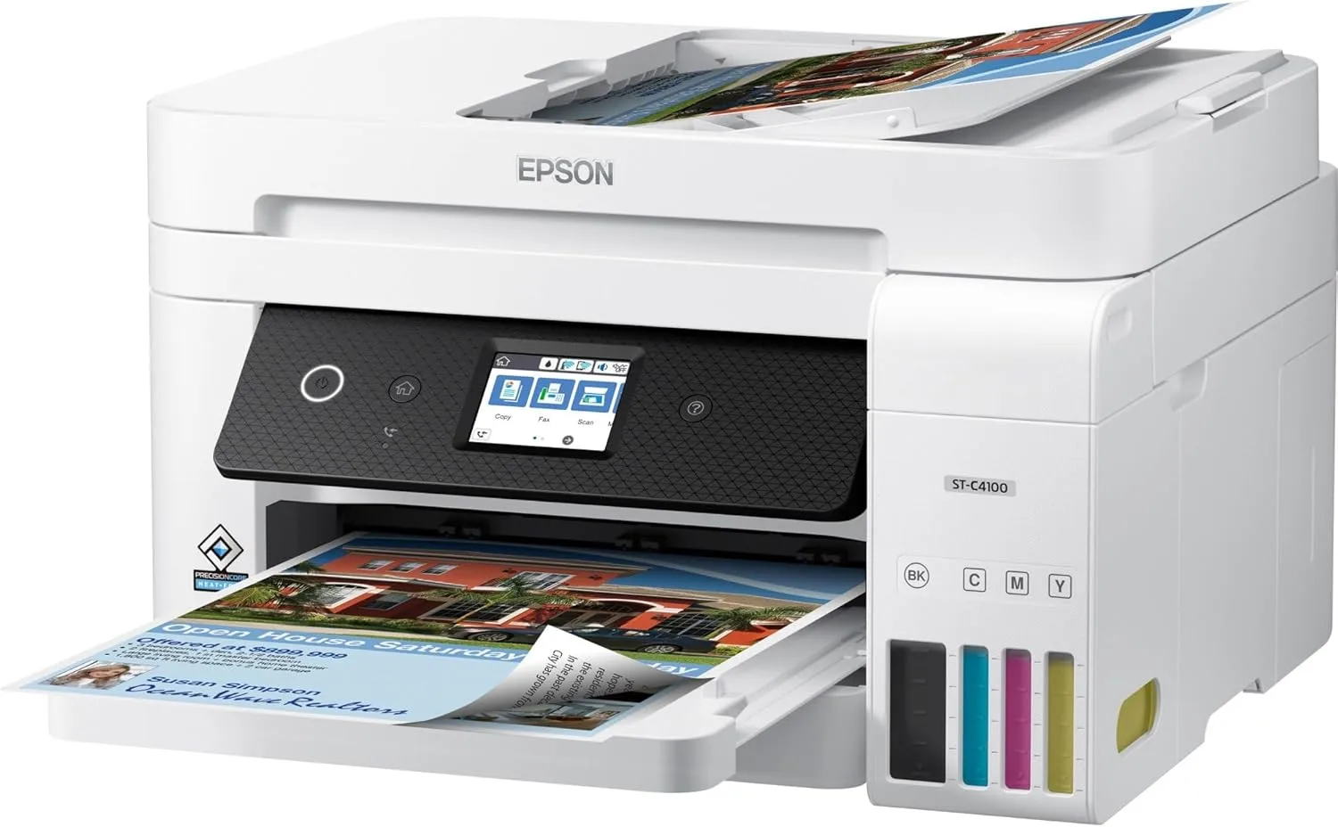 Epson Workforce ST-C4100 Wireless Inkjet Multifunction Printer - Color