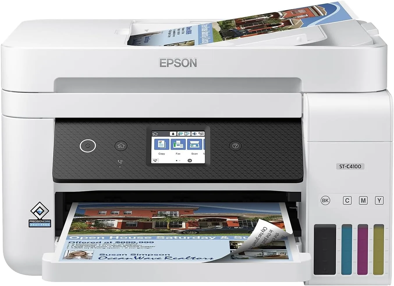 Epson Workforce ST-C4100 Wireless Inkjet Multifunction Printer - Color