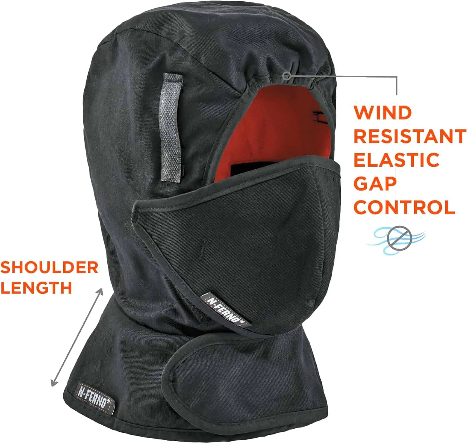 Ergodyne - 16871 Winter Hard Hat Liner with Cotton Mouthpiece, N-Ferno 6871, black, kit