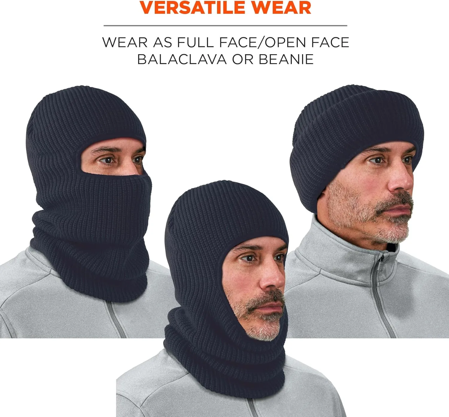 ERGODYNE N-Ferno 6829 2-Layer Acrylic Rib Knit Balaclava