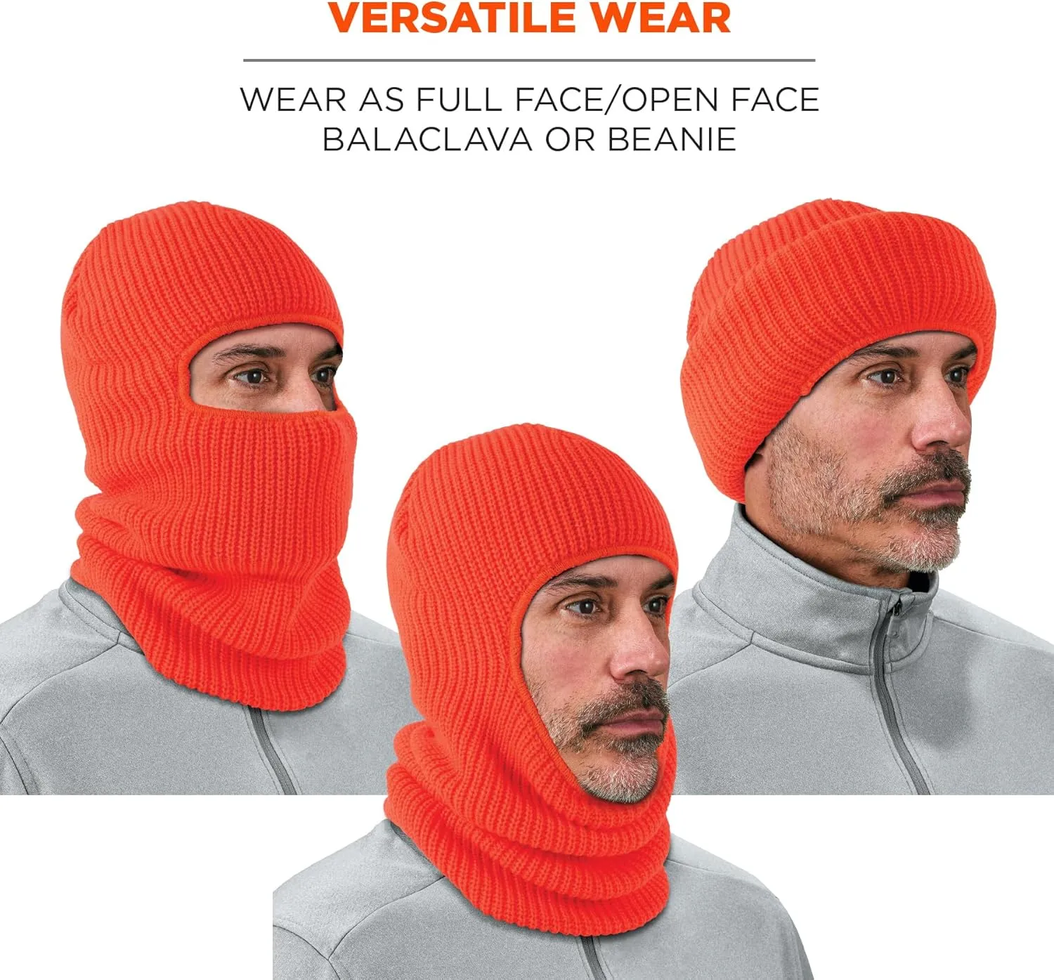 ERGODYNE N-Ferno 6829 2-Layer Acrylic Rib Knit Balaclava