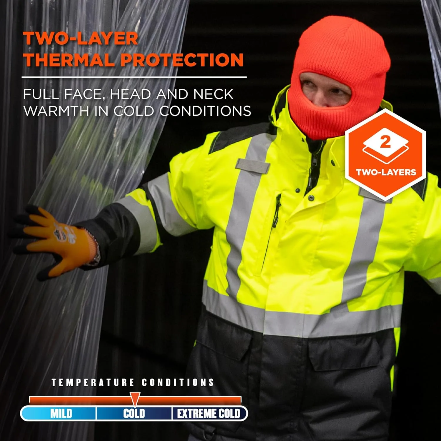 ERGODYNE N-Ferno 6829 2-Layer Acrylic Rib Knit Balaclava