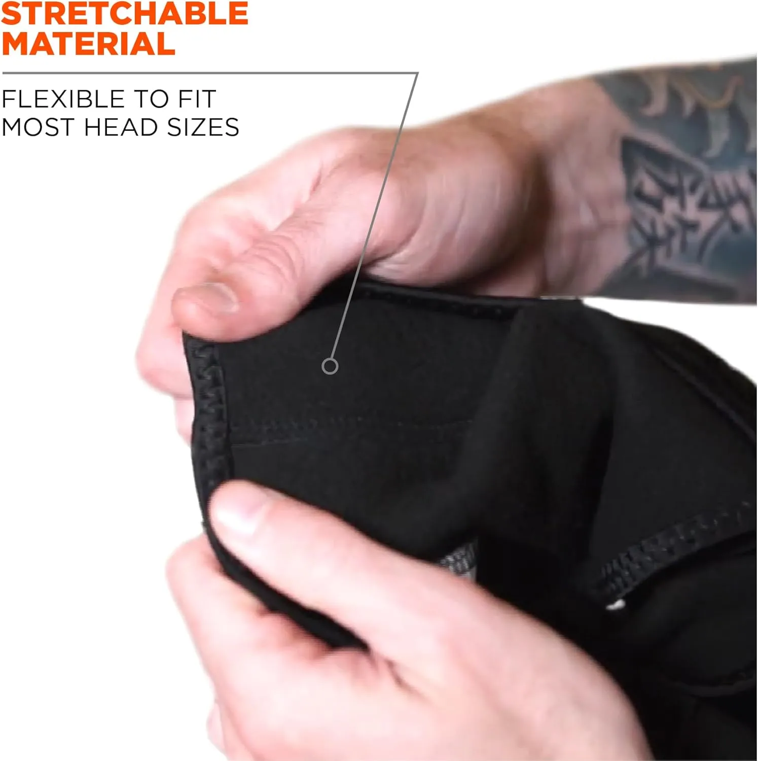 Ergodyne Mens Face Mask - 2-pc Fleece Neoprene Balaclava, Black
