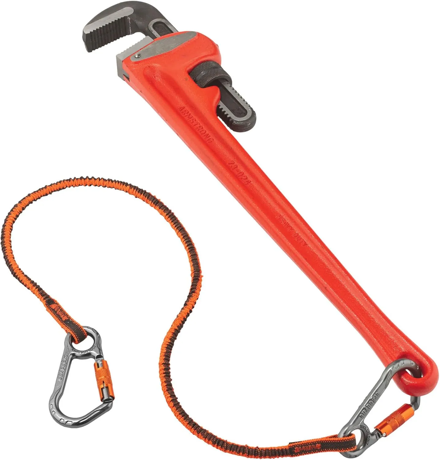Ergodyne - 19828 Shock Absorbing Tool Lanyard with Two Locking Aluminum Carabiners, Tool Weight Capacity 15lbs, Squids 3118