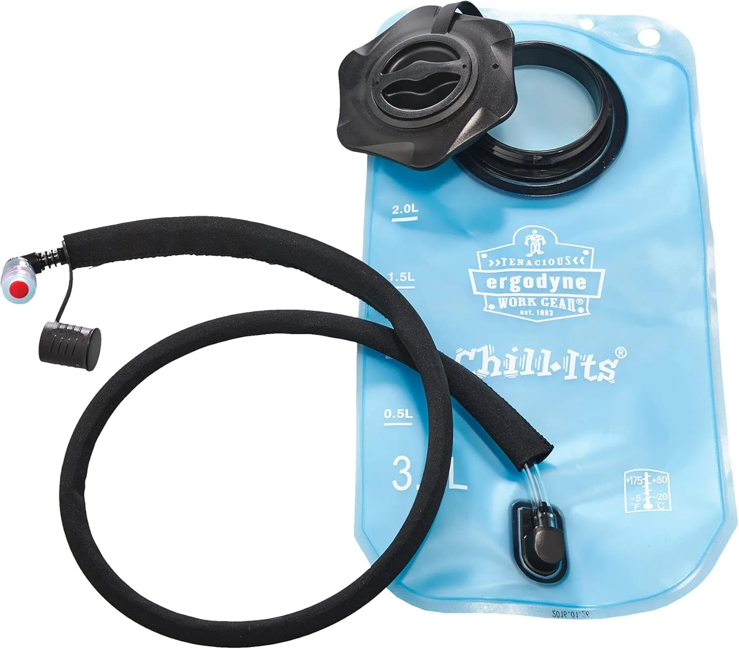 Ergodyne Chill-Its 5156 Hydration Backpack with Storage, Low Profile Pack, High Visibility Reflective, 3 Liter Bladder