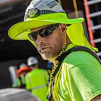 Ergodyne Chill-Its 6660 Attachable Hard Hat Brim with Neck Shade, Lime (Pack of 3)