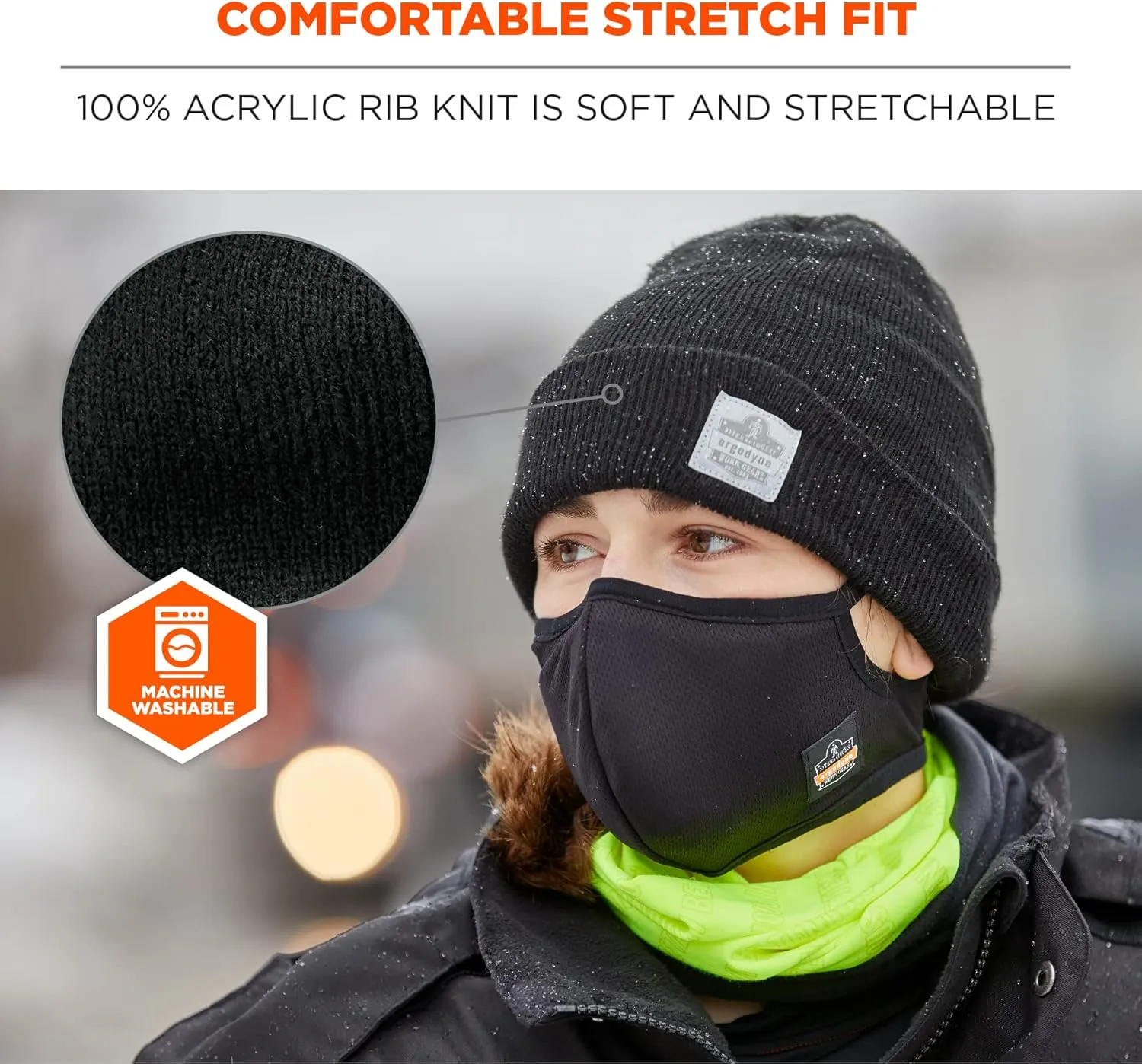 Ergodyne N-Ferno 6806 Cuffed Rib Knit Acrylic Beanie