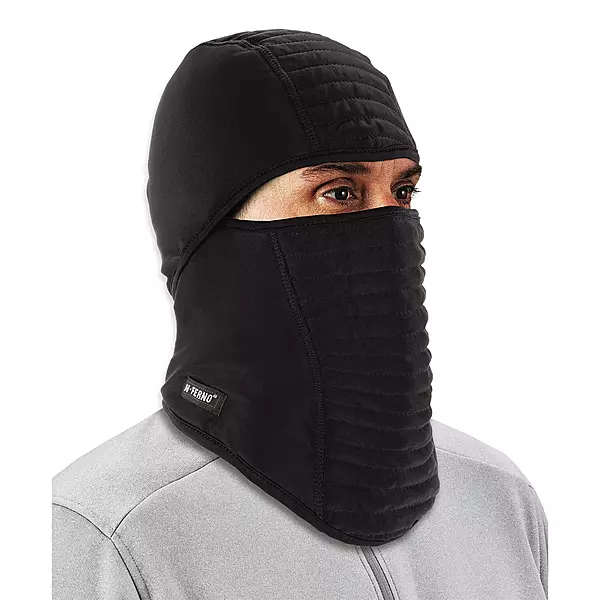Ergodyne N-Ferno 6955 Insulated Balaclava Face Mask, 3-Layer, Black, One Size