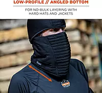 Ergodyne N-Ferno 6955 Insulated Balaclava Face Mask, 3-Layer, Black, One Size